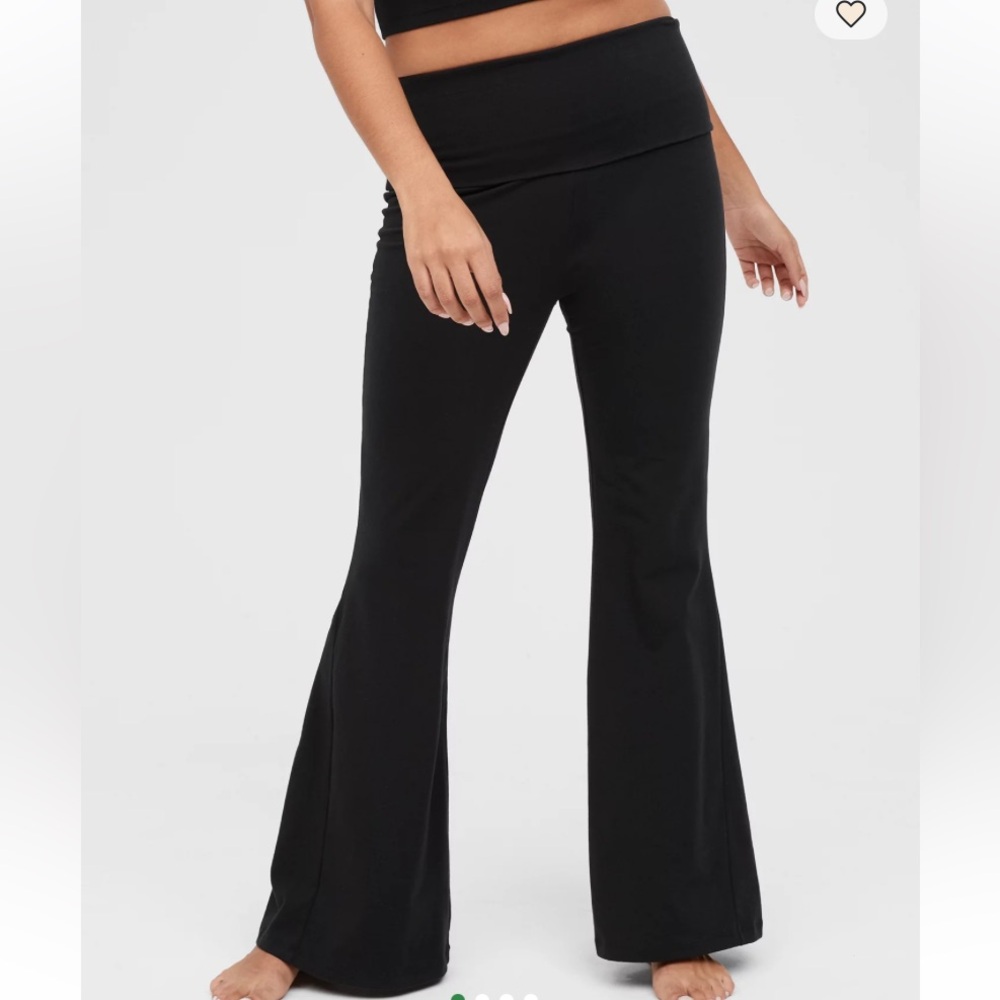 OFFLINE By Aerie OG Foldover High Waisted Super Flare Legging Women's Pants L